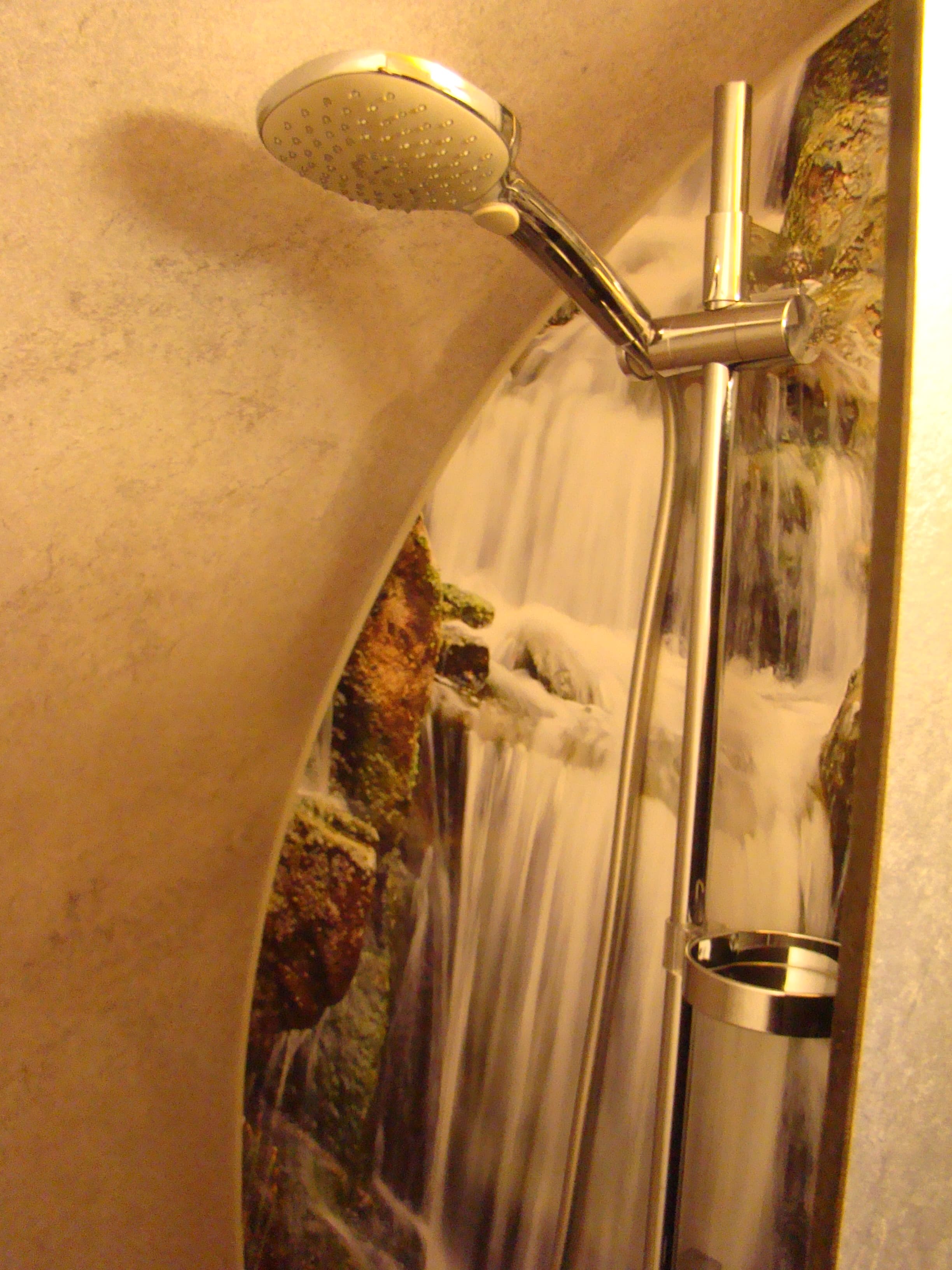 Dusche im Apartmentfass bei Meyerhöms in Hermannsburg