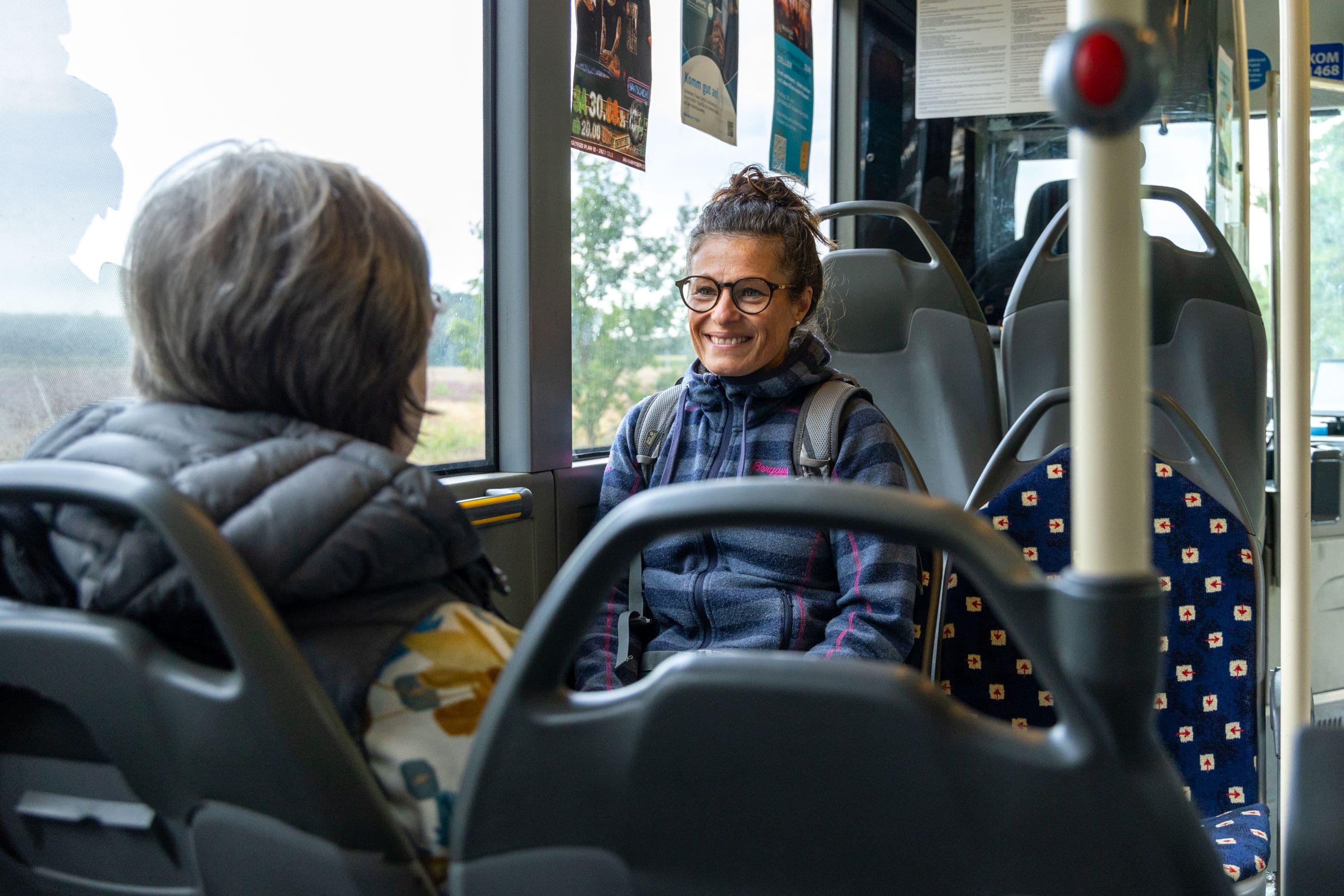 Während der Fahrt im Südheide-Shuttle