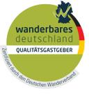 Gütesiegel Qualitätsgastgeber Wanderbares Deutschland