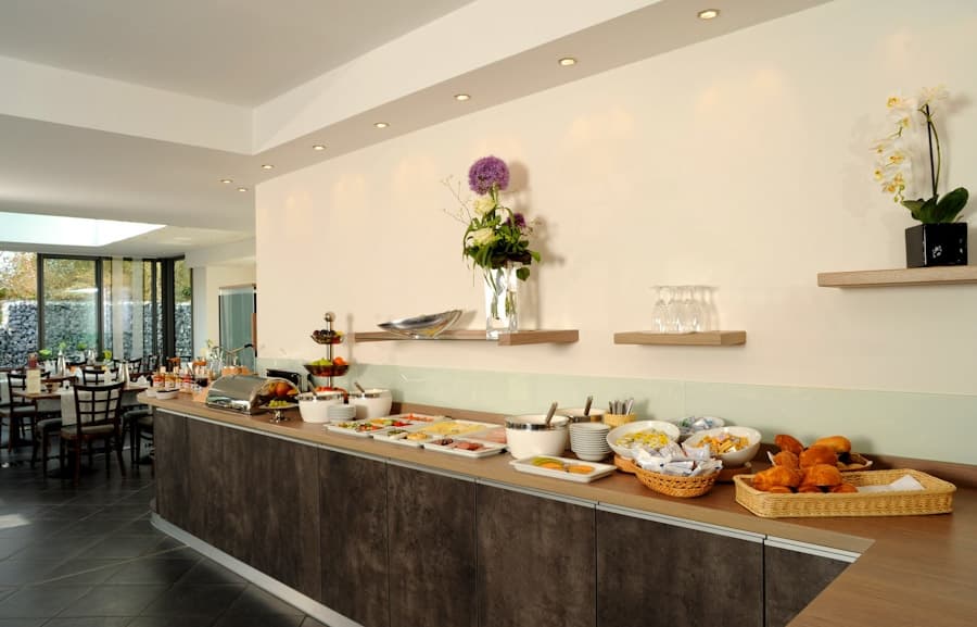 Hotel Caroline Mathilde in Celle mit dem Frühstücksbuffet