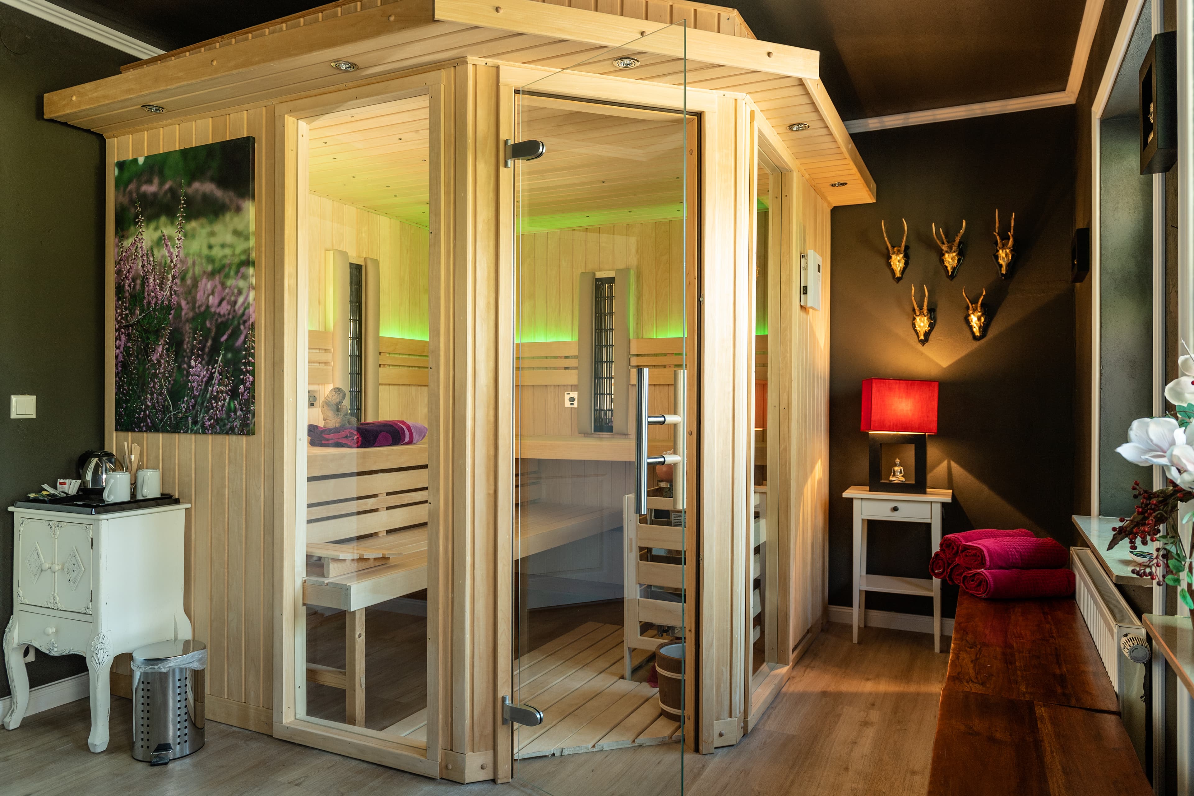 Sauna in dem Landhaus Calluna in Undeloh