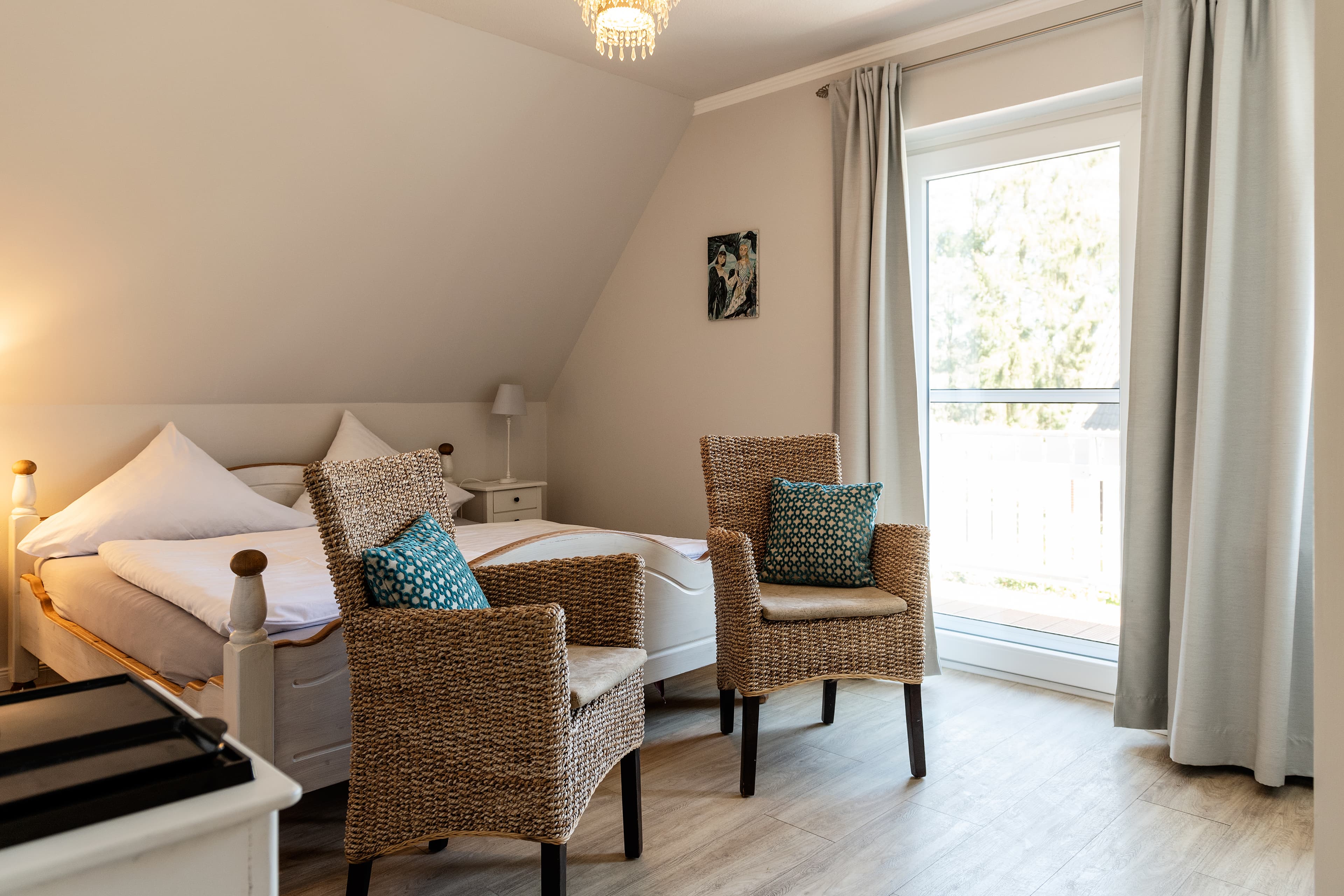 Schlafzimmer in dem Landhaus Calluna in Undeloh