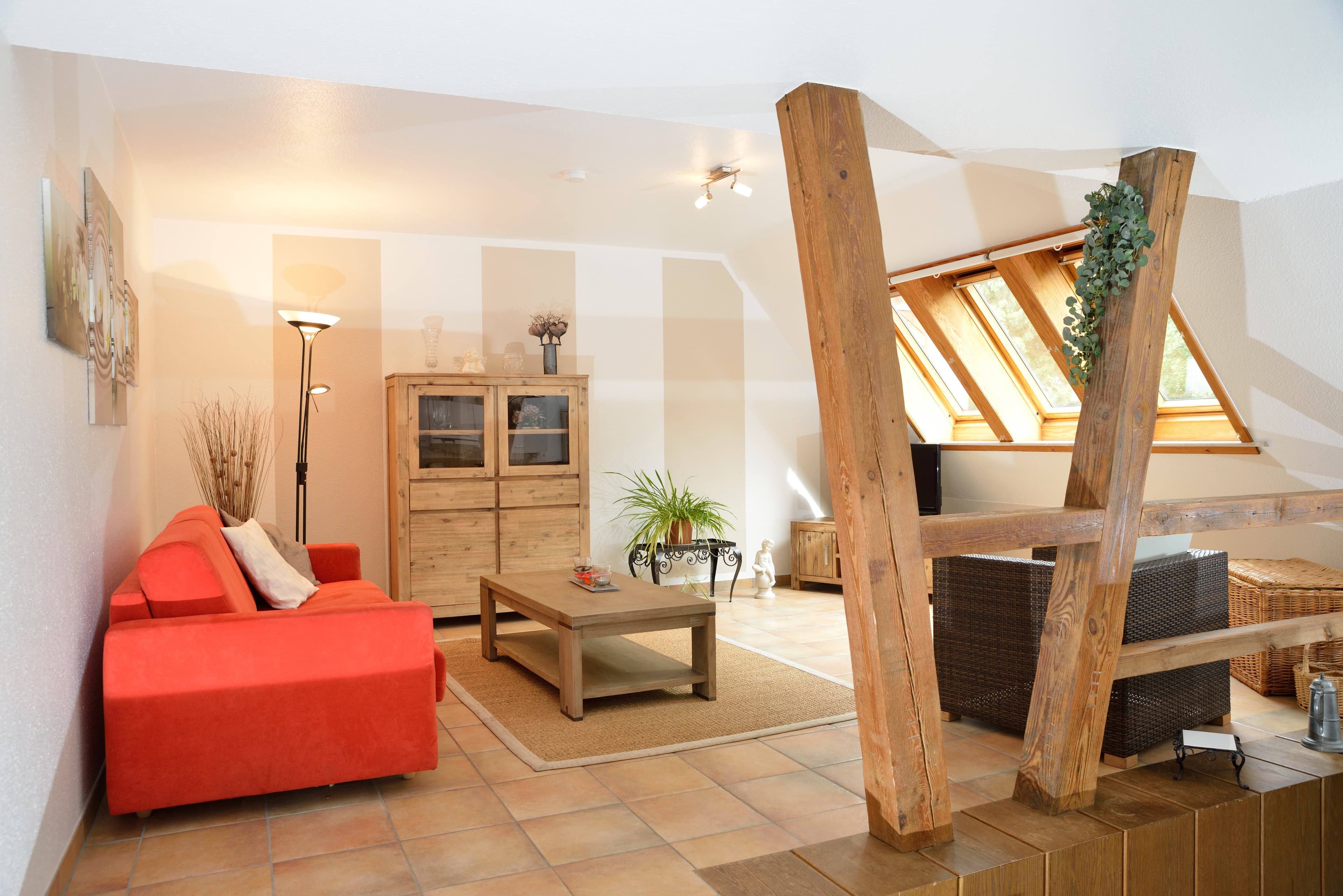 Wohnzimmer in der Ferienwohnung Garbers-Hof in Undeloh