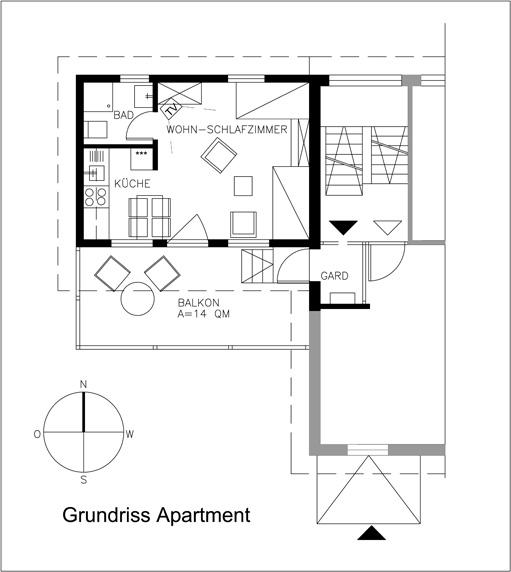 Grundriss Apartment Apartment Haus Lutterloh