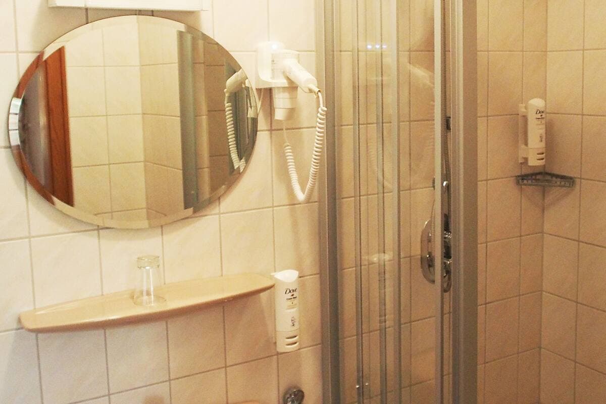 Badezimmer in dem Naturotel Landhaus Haverbeckhof in Bispingen