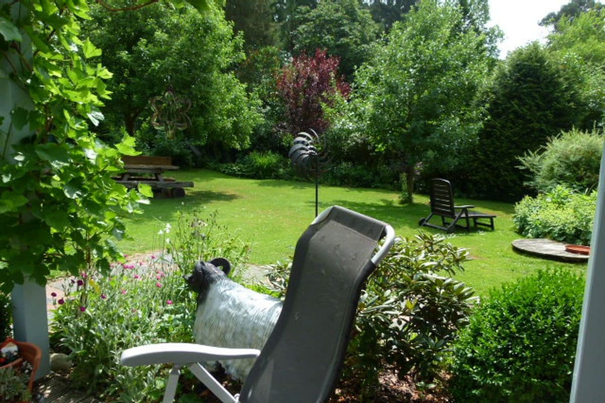 Blick von der Terrasse der Ferienwohnung Adelheid Winkelmann in Hermannsburg