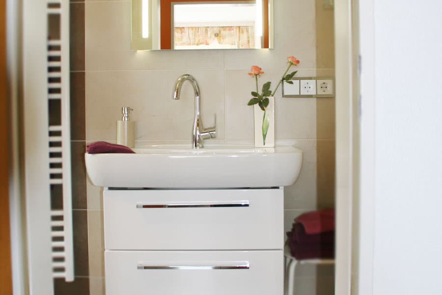 Badezimmer in der Ferienwohnungen Haus Wiesengrund in Bispingen