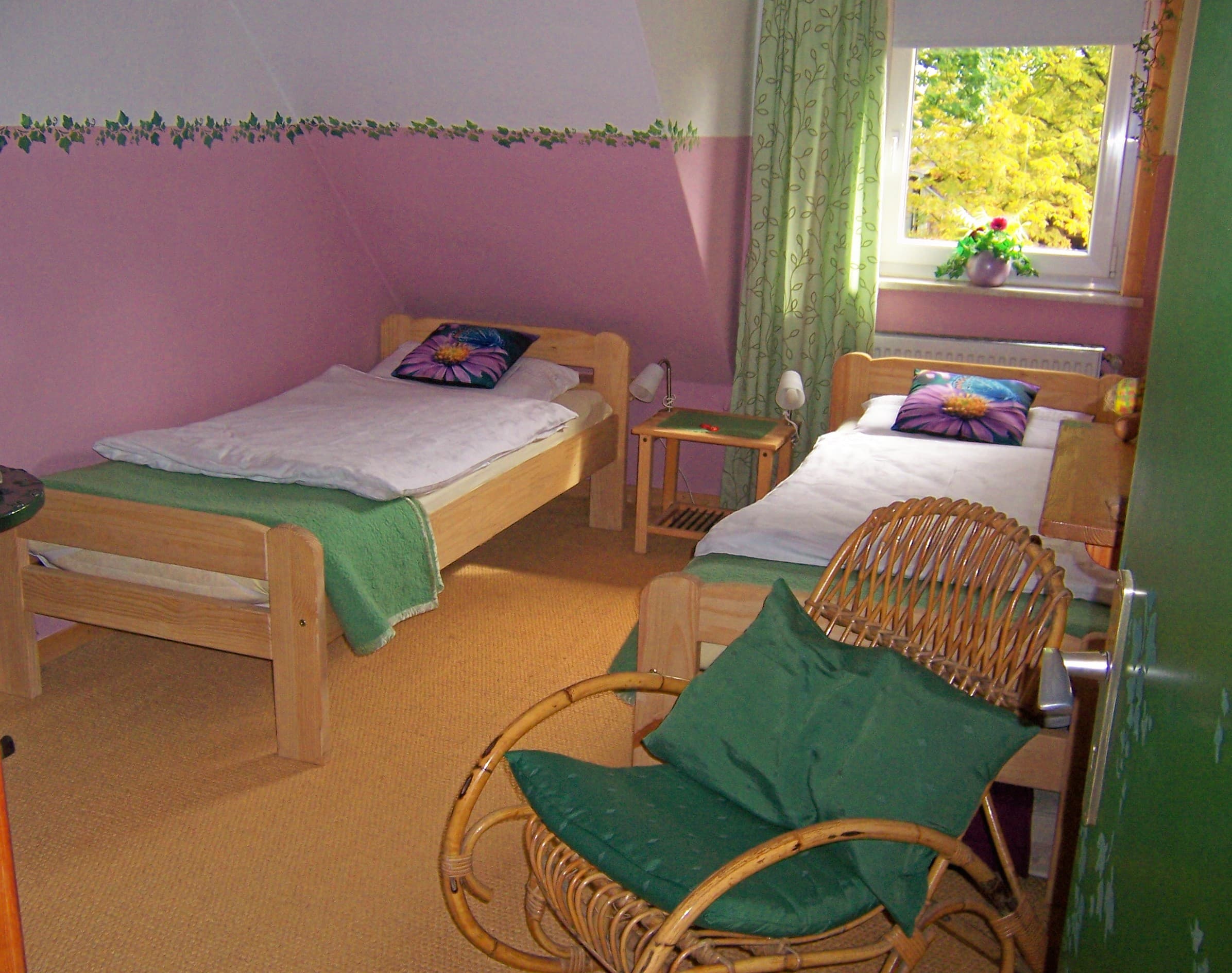 Schlafzimmer in der Heidewohnung Atelier am Markt in Hermannsburg