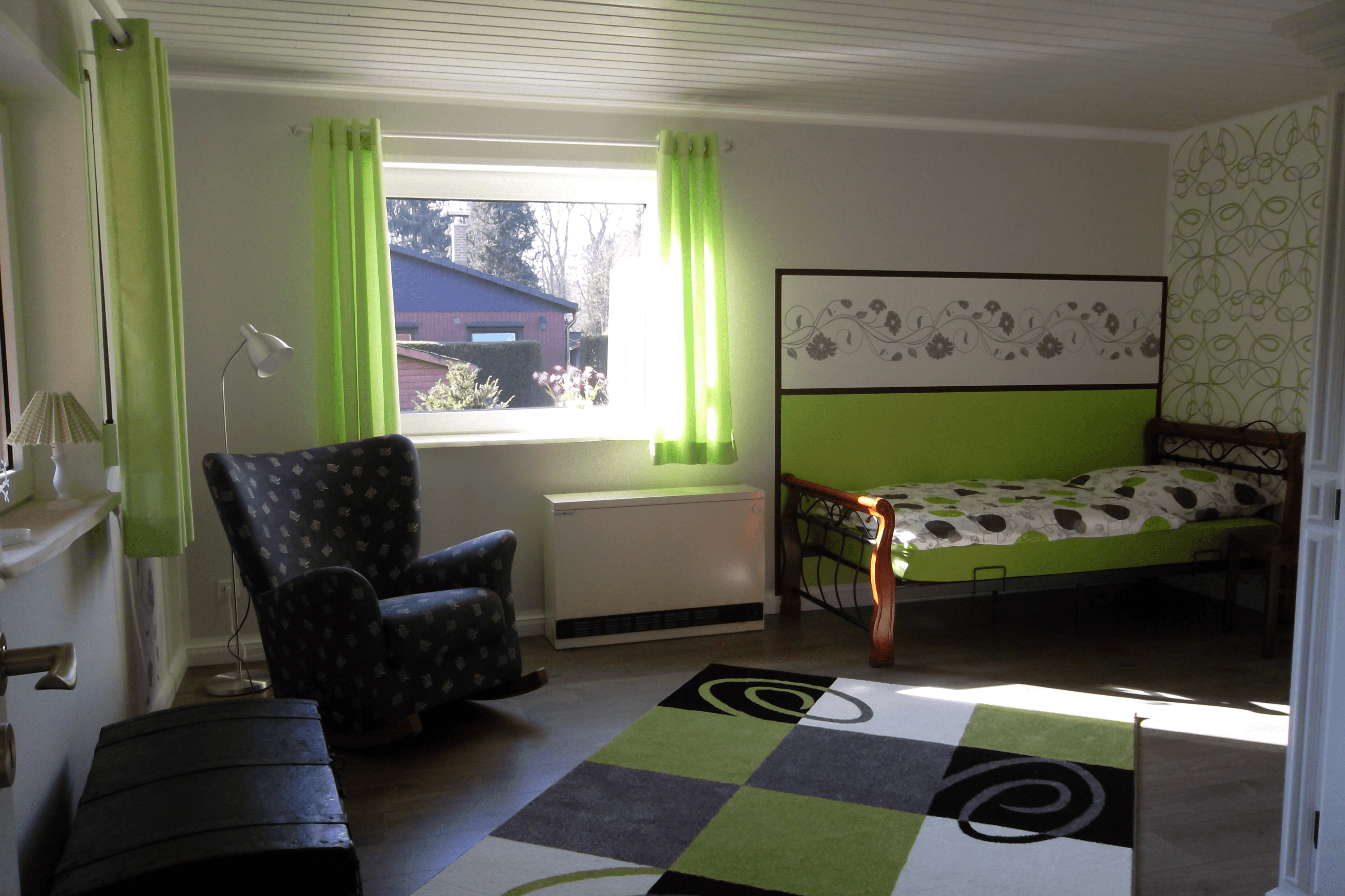 Schlafzimmer in dem Ferienhaus Heimelig Müden Örtze