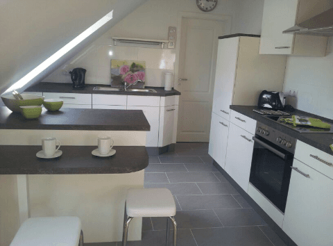 Küche in der Ferienwohnung am Bollweg in Westergellersen