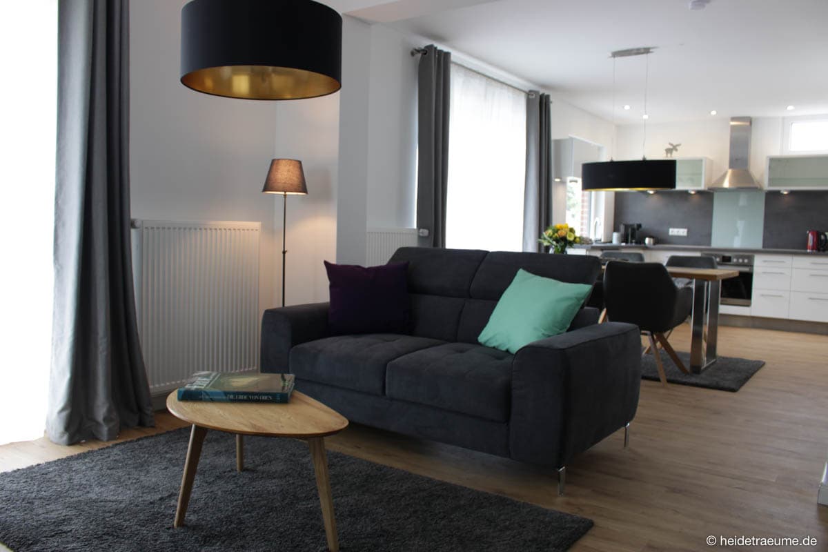 Wohnbereich Pferdeflüsterer in den Heideträume Appartements in Undeloh