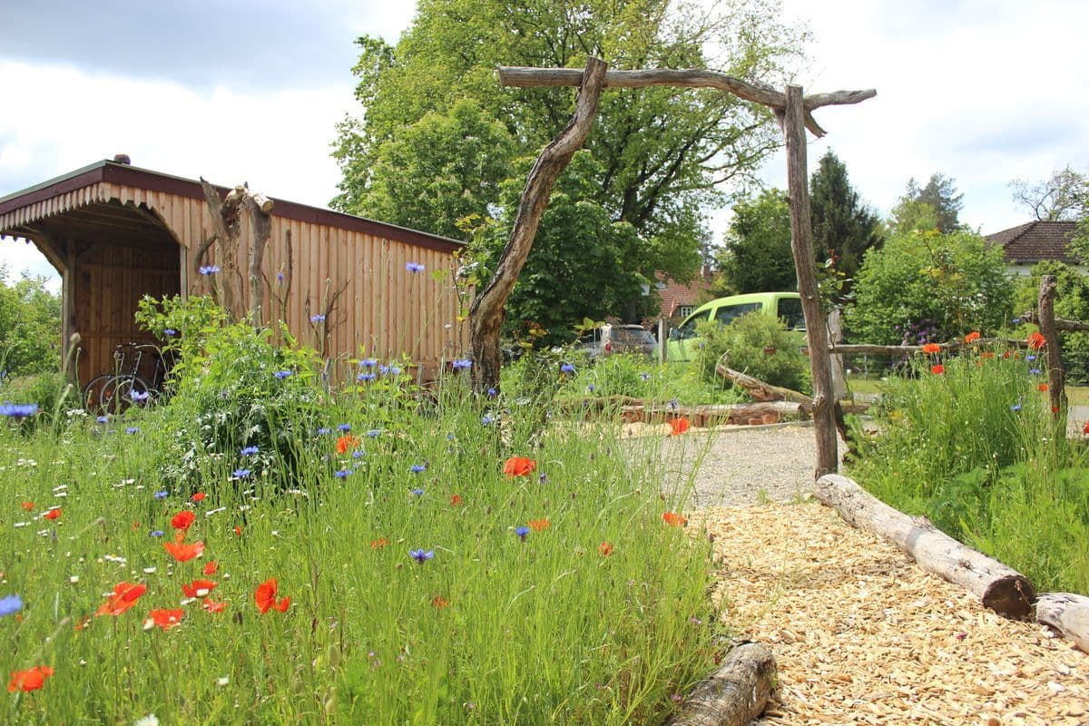 Blick auf den Parkplatz am Ferienhaus Am Wegesrand Müden Örtze