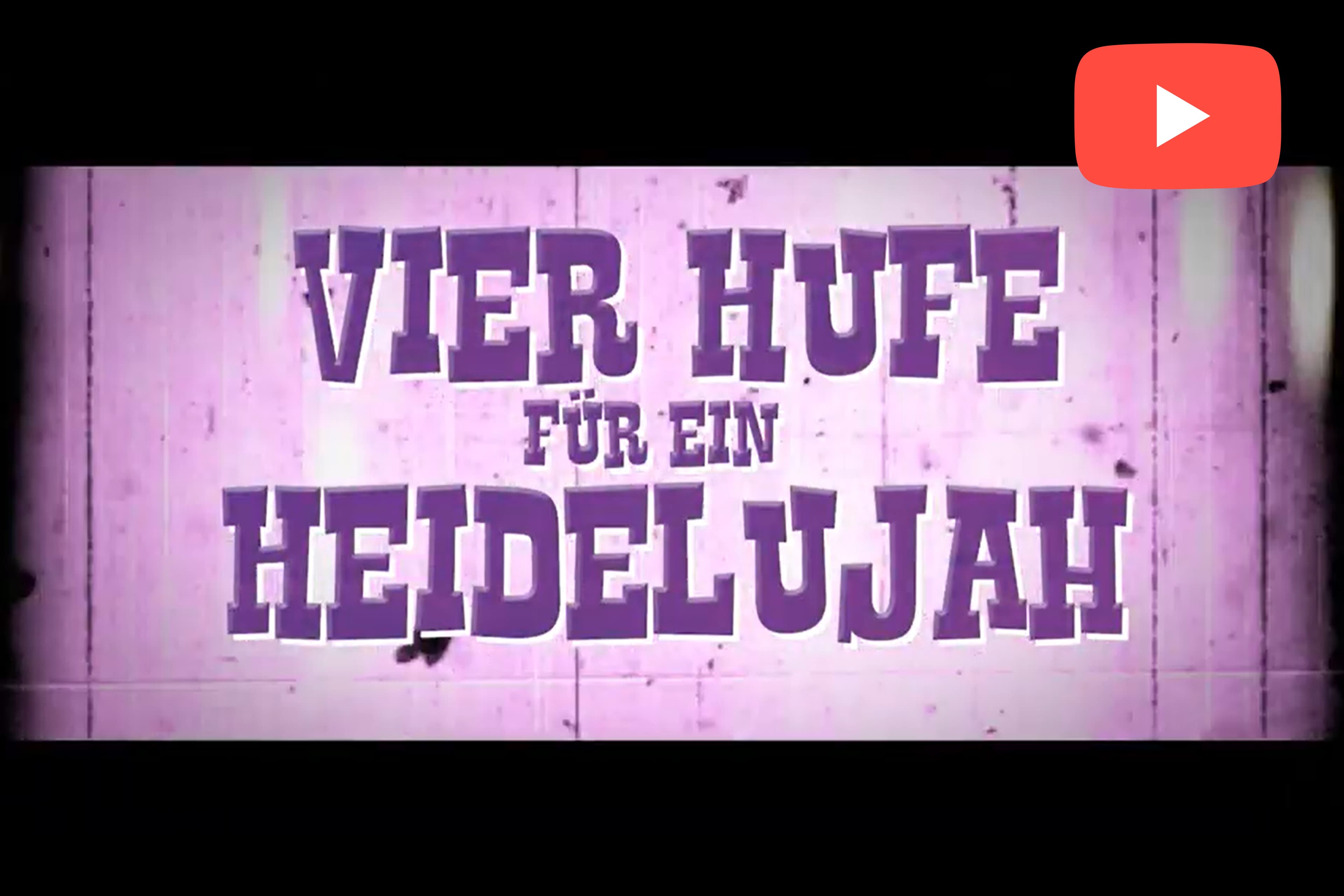 Filmplakat vier Hufe für ein Heideluja, Fred, Pferd