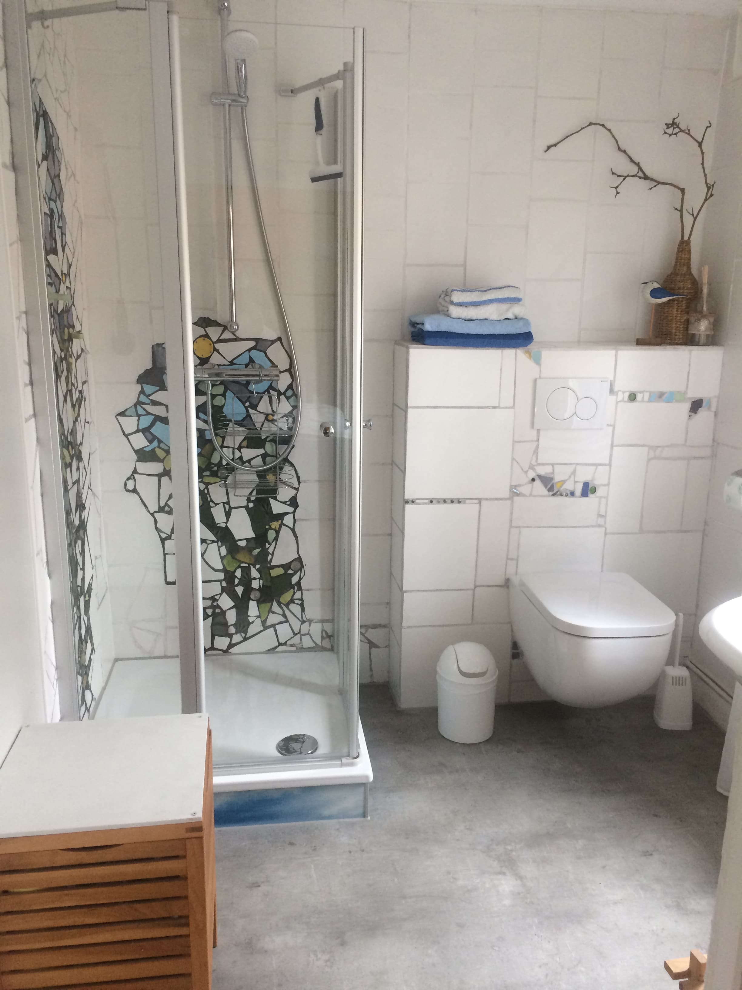 neues Duschbad in der Sonnenblumenwohnung Atelier am Markt in Hermannsburg