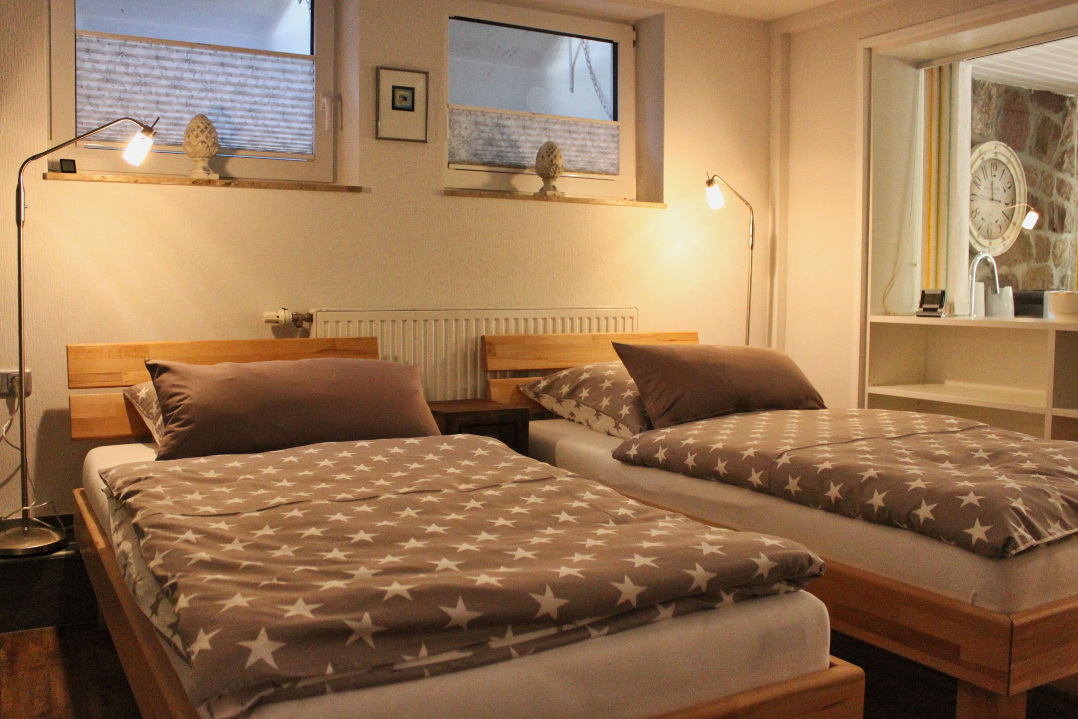 Schlafbereich in dem Heidezauber Apartment in Undeloh