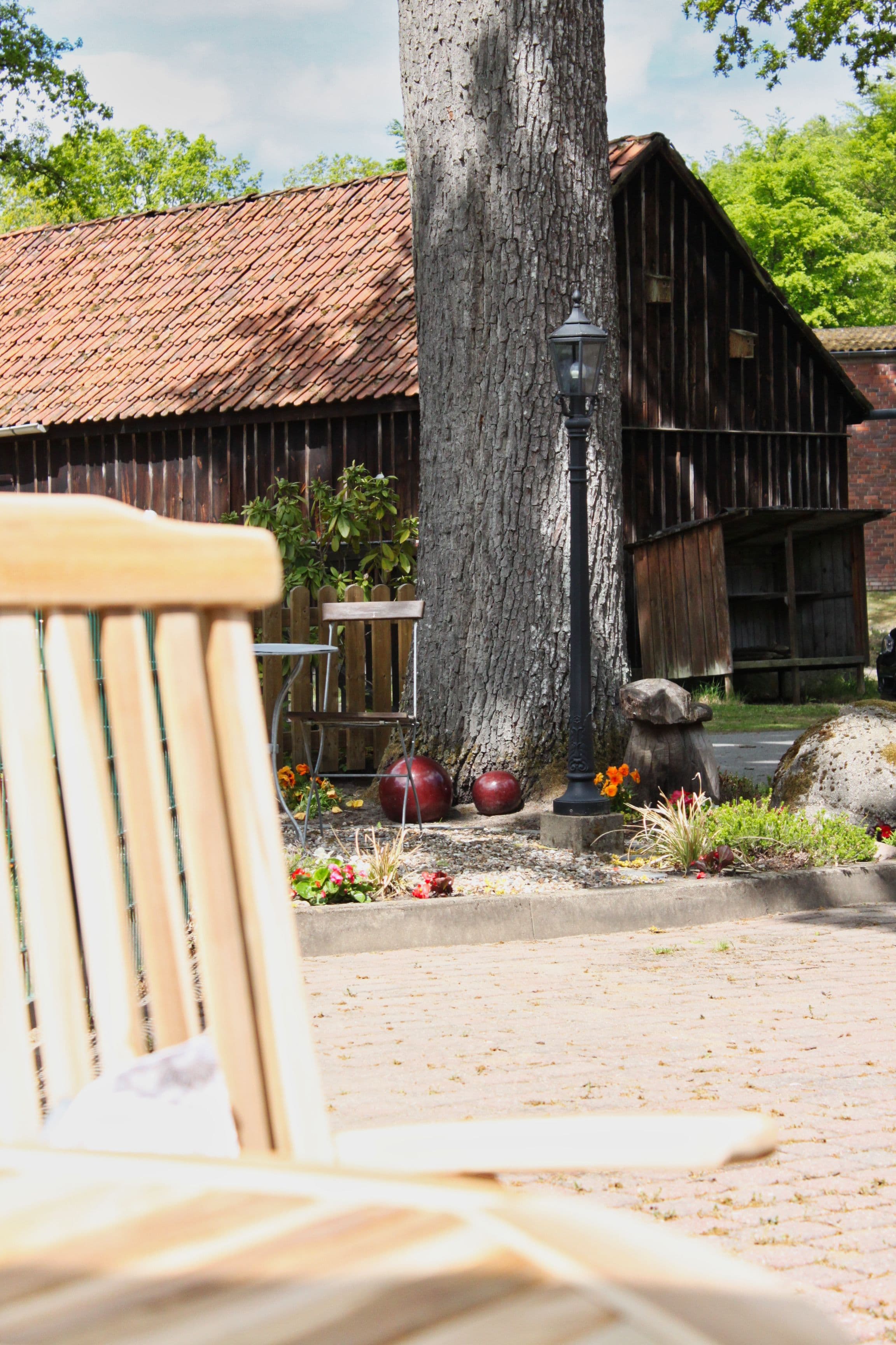 Außenbereich des Heidezauber Apartment in Undeloh